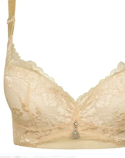 幻梦花影肤色精致蕾丝性感网纱绣花舒适集中深v聚拢调整型文胸