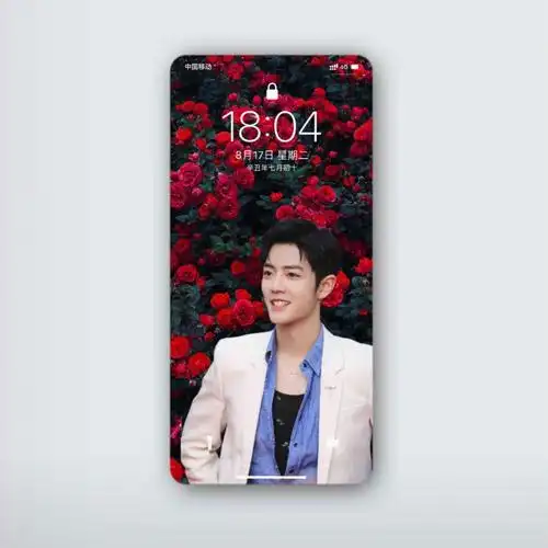 红色玫瑰配肖战无敌好看