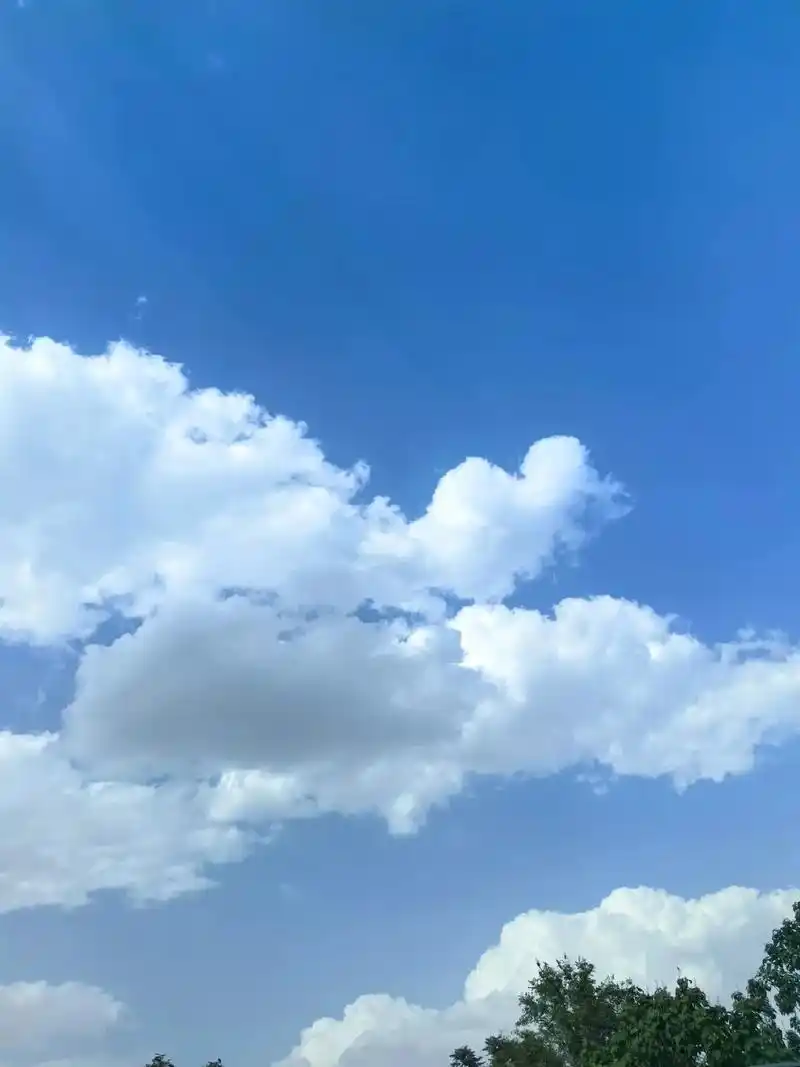 蓝天白云定会如期而至 #今天的天空特别美 #油画般的云朵好 - 抖音