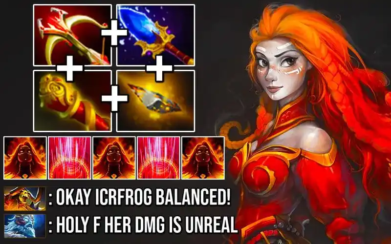 【dota2】莉娜 ,神灭斩,7.27版 by dota 2 pango