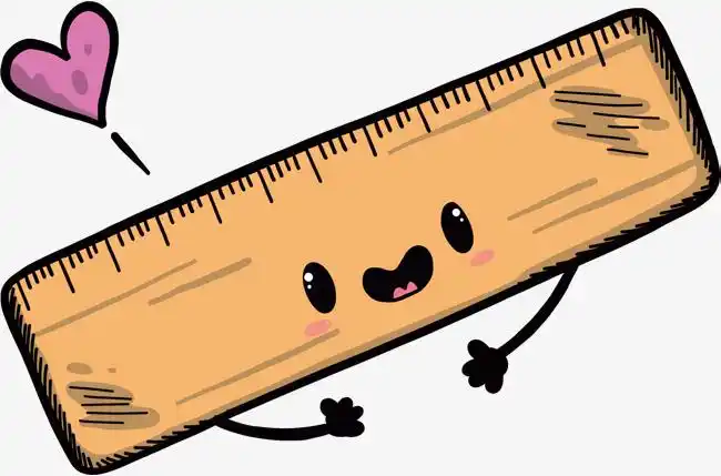 矢量png开学日卡通的直尺