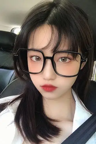 定制 复古黑色大方框眼镜女潮网红同款平光镜