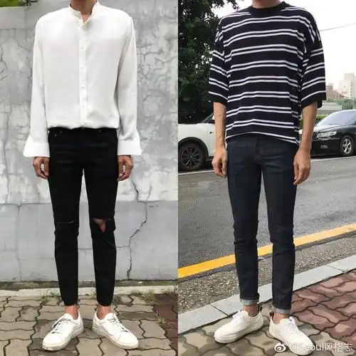 男友力爆表的黑色紧身裤穿搭.