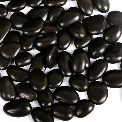 抛光黑色石头鹅卵石雨花石庭院铺路地鱼缸水景造景黑石子园林装饰