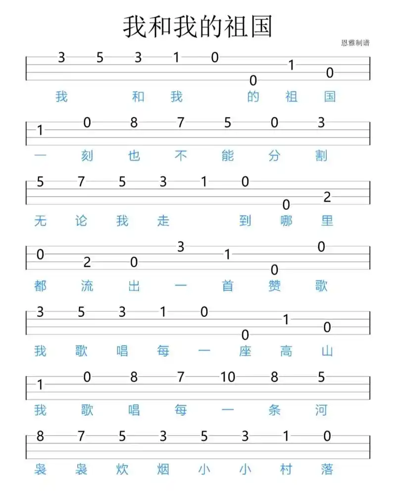 尤克里里曲谱分享.抓住国庆的尾巴#尤克里里弹唱 #曲谱 #尤 - 抖音