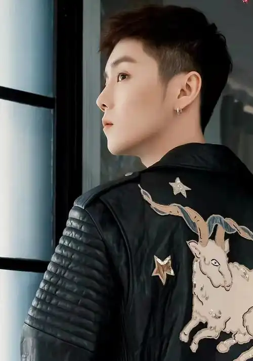 鹿晗突破自己换发型!剪寸头穿皮衣出席gucci大秀,五官太秀气了