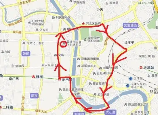 a3天津古文化街徒步线路介绍