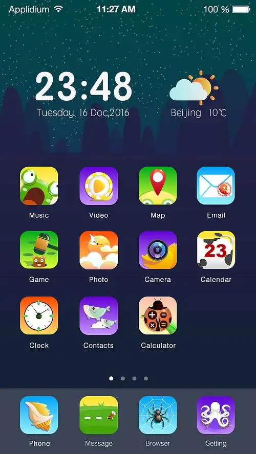 手机主题皮肤设计—动物系列