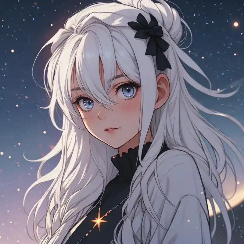 95白发动漫女孩头像精选78