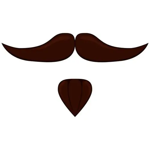 络腮胡子,多色的,卡通,褐色,男子气概矢量图素材_id:315103697