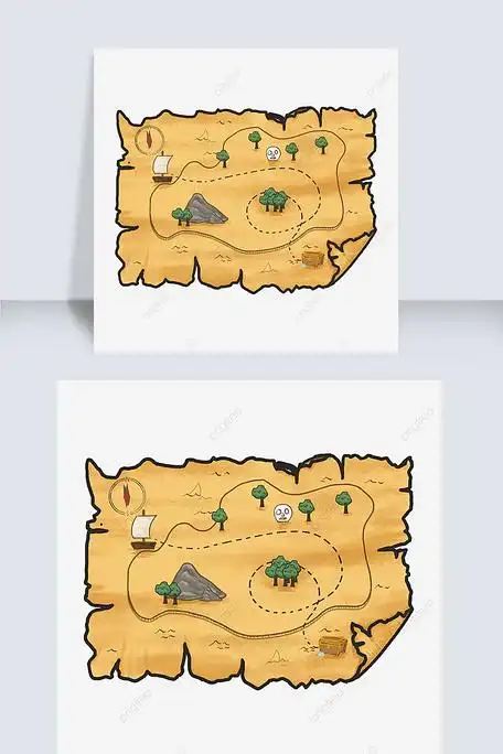 黄金藏宝图剪贴画