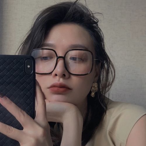 小红书透明眼镜女ins风方形素颜眼镜框女大脸显瘦配近视女有度数