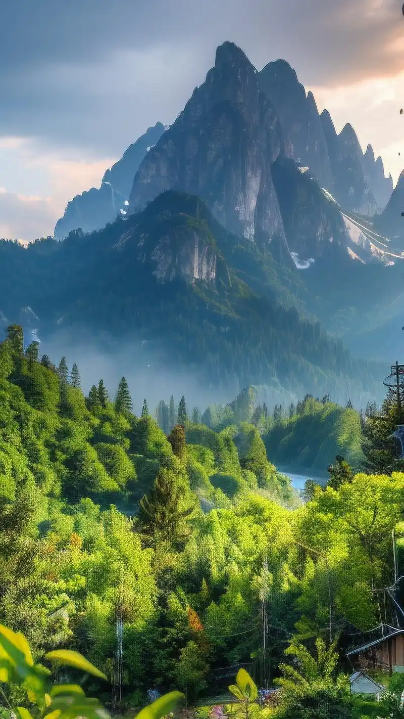 99绿色森林壁纸,自然之美95 沉浸在绿色森林的壁纸中,仿佛能呼吸