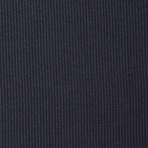 经典款藏青色细条纹两件套西服