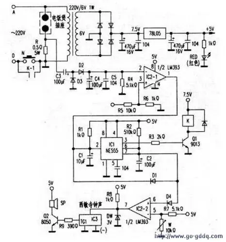 电饭煲专用插座电路工作原理