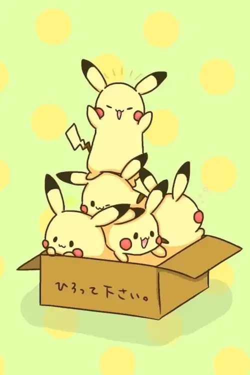 可爱 简单 萌物 卡通皮卡丘#手机壁纸"