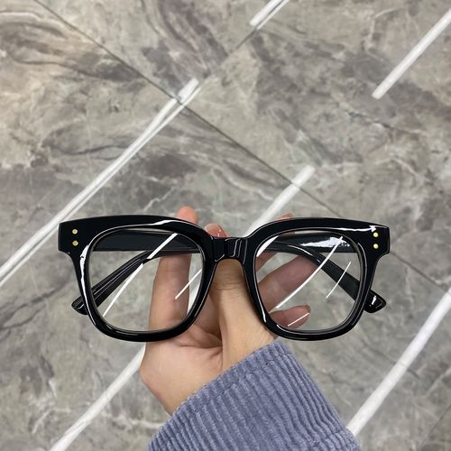 ins网红雪梨同款粗框眼镜女圆脸防蓝光防辐射素颜平光眼镜框架男