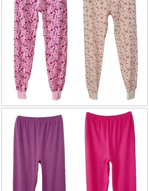 包邮 女士纯棉花秋裤打底厚棉毛裤 中老年全棉加肥加大线裤保暖裤 2条