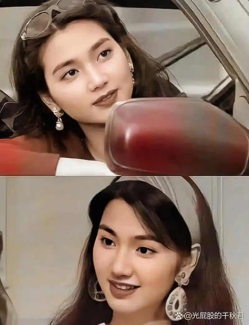 年轻时,洪欣是香港著名的美人.她五官精致,容貌绝美.