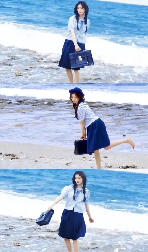 夏天了,是该怀念一遍夏日限定jk小羊了,好甜好治愈杨超越双马尾jk就是
