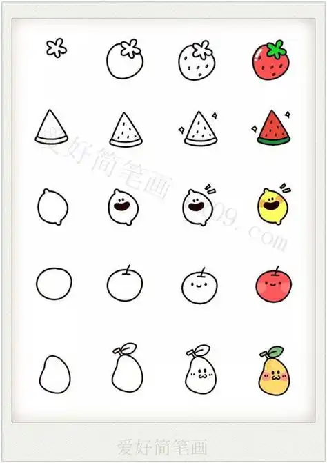 水果卡通简笔画 水果卡通简笔画图片大全
