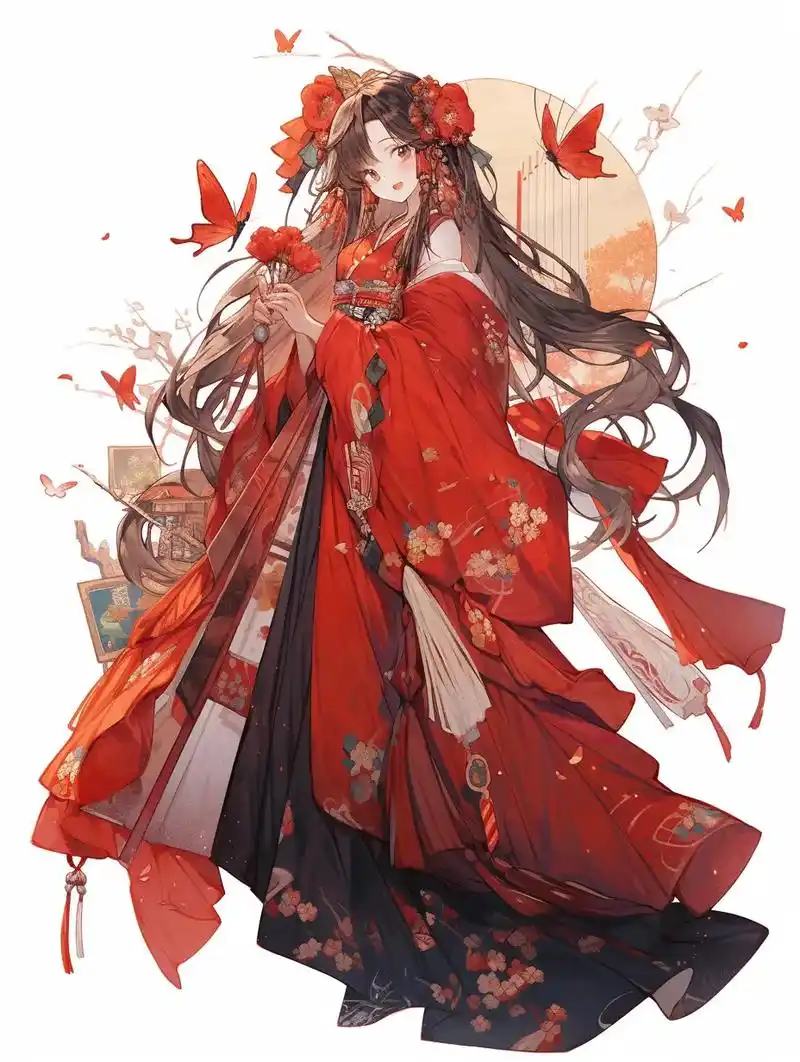 古风 红衣少女头像壁纸.#古风 #古风头像 #动漫美图 #壁 - 抖音