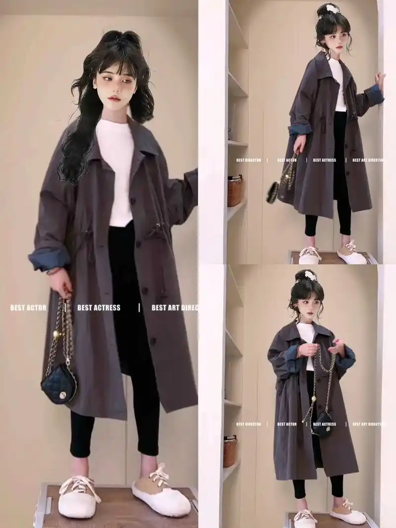 高端设计感感的风衣外套,小个子女生闭眼入,让你的气质更佳出众 - 抖