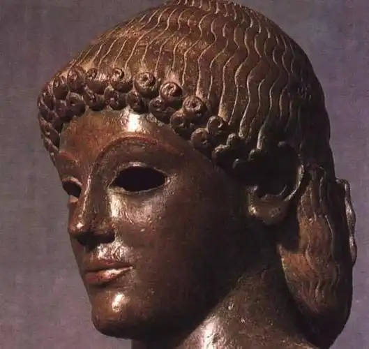 的红色化妆粉&古希腊早期女性的日常装扮&古希腊时期的夸张发型和红唇