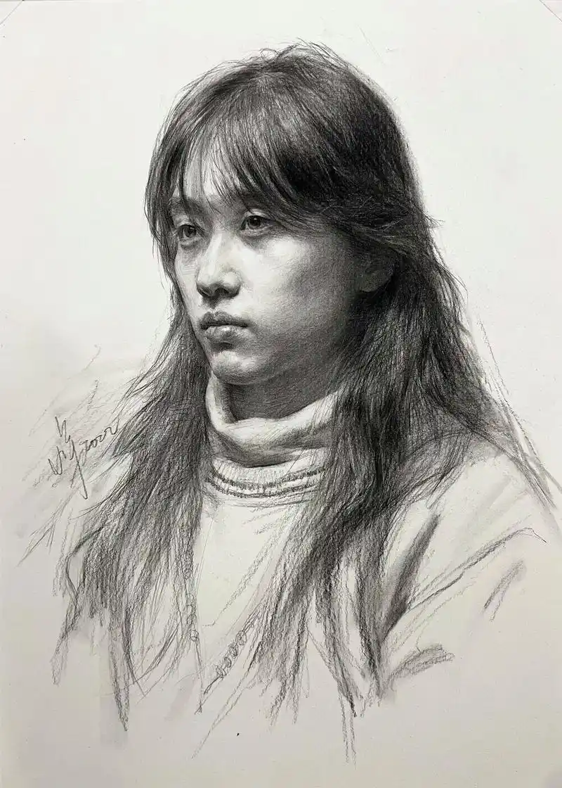 铅笔.#素描头像 #人物肖像 #美术生 #画画 #素描 - 抖音