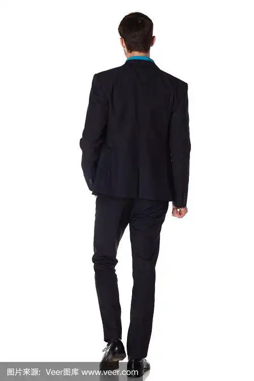 一个商人的背影.孤立的