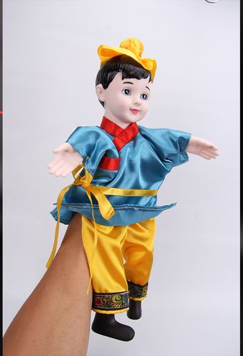 木偶小男孩掌中布袋中国国风特色民间民间工艺工艺品木偶
