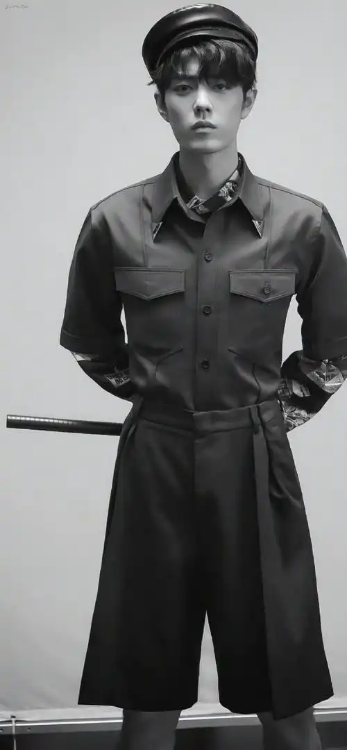 肖战黑色束腰西装##肖战欧莱雅pro品牌代言人