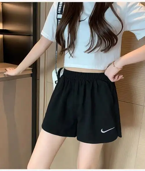 念馨实拍9846#跑步日常  运动短裤女夏ins潮bf风休闲学生高腰中裤跑步