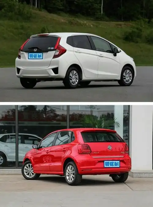 2016款大众polo和本田飞度外观,内饰,空间对比图!