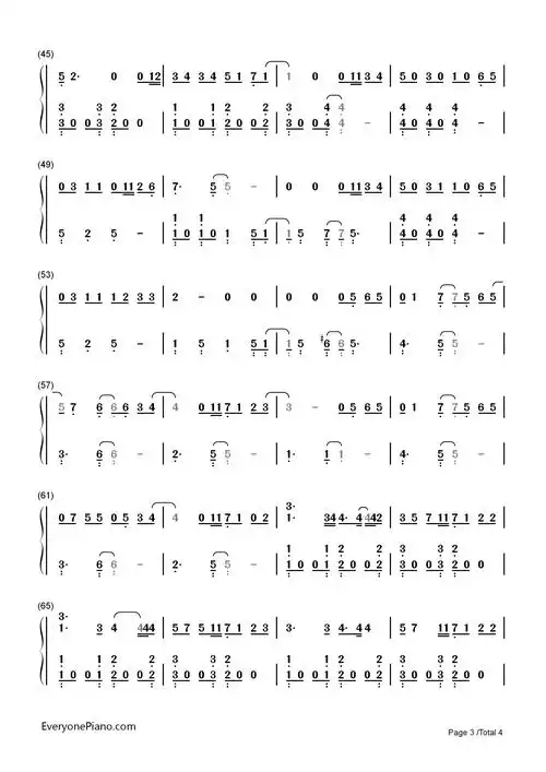 只看我的眼(my eyes)-韩剧《鬼怪》ost2双手简谱预览3