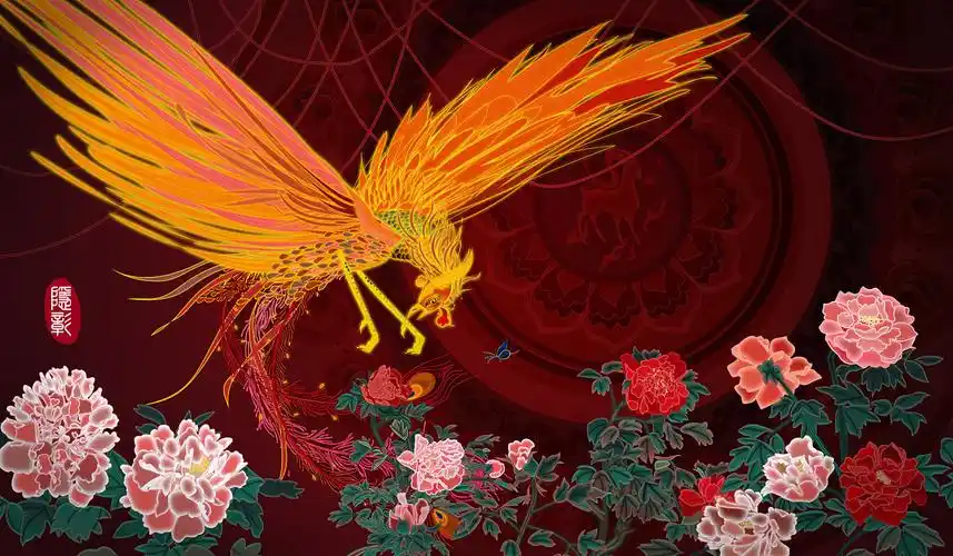 古风手绘/牡丹美人华贵富贵妇人|插画|商业插画|隐彰 - 原创作品