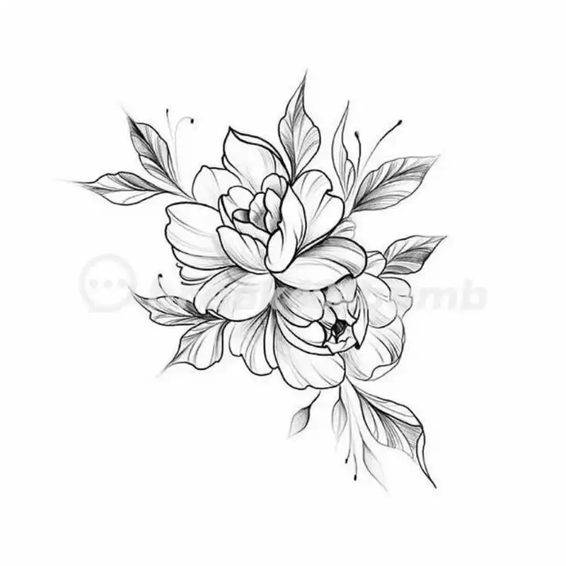 女神素花丨女生纹身素花纹身手稿 [赞同]适合女生纹的图,任何部位都