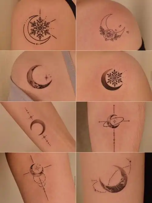 月亮纹身图案大全