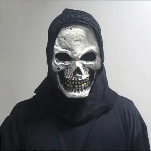 万圣节骷髅头面具魔鬼王面具先生乳胶头套骷髅吓人密室逃脱剧本杀恶鬼
