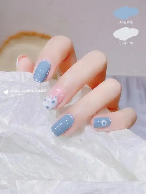 夏天哦～蓝色是最显白的色调之一78搭配白色真的绝啦集齐夏日美甲