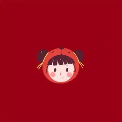 2020带好运的微信头像红色系新年头像卡通带字