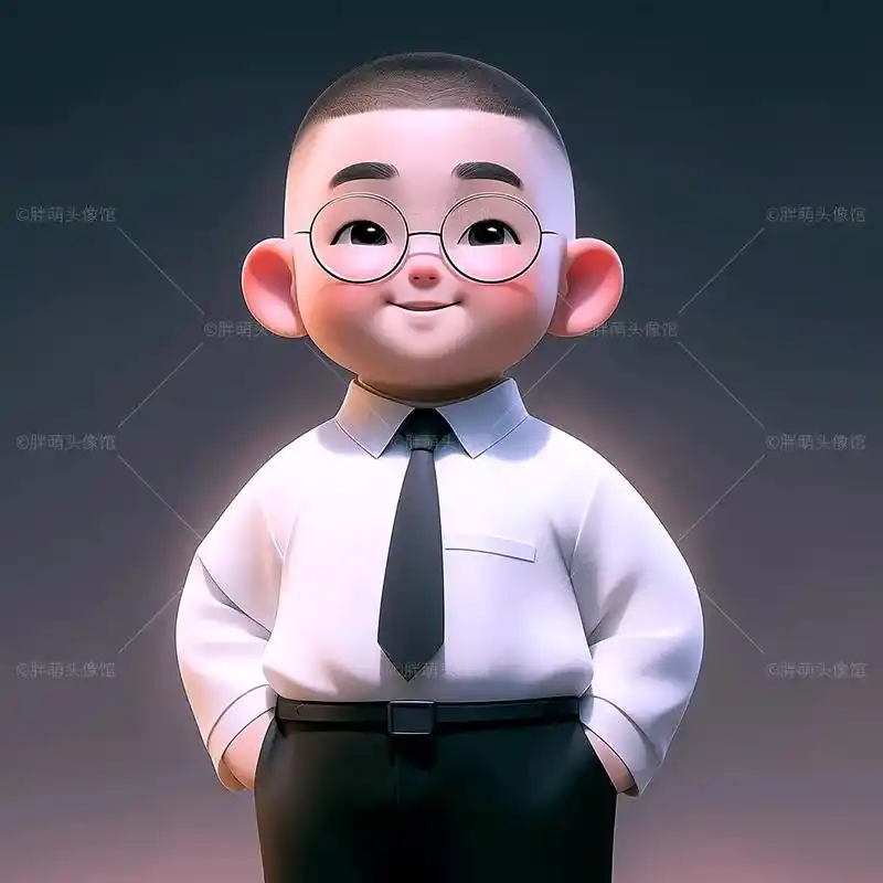 职场之光,光头大叔的商务魅力78.#职业头像 #q版小人也太萌 - 抖音