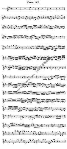 卡农,天空之城小提琴五线谱_百度知道