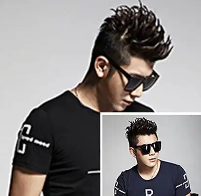 莫西干式飞机头短发图片两侧剃光帅气清爽