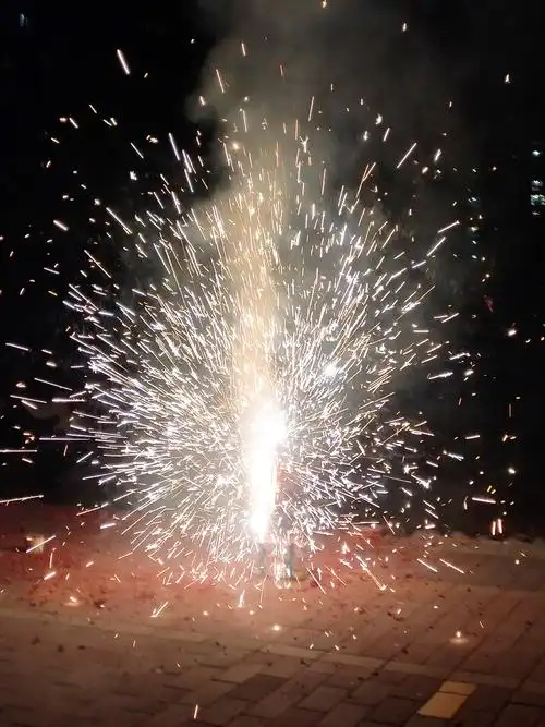 随拍除夕夜放烟花过大年