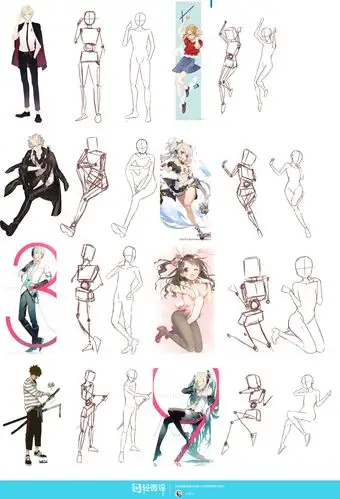 作业:动漫人体绘画学习之日式漫画人体比例画法与训练 - 元芳亓