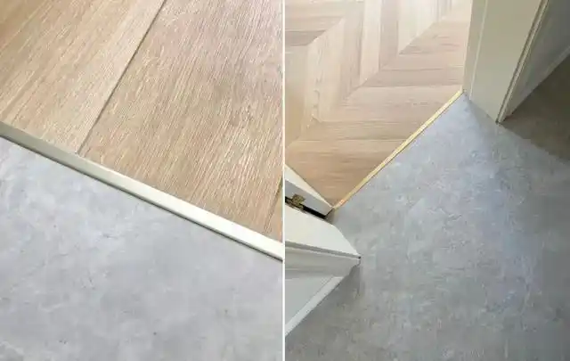 我们在装修地面铺设瓷砖或者木地板时,在交接的位置会留下缝隙,不止会