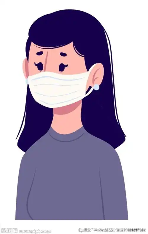 戴口罩人物矢量图防疫海报元素图片