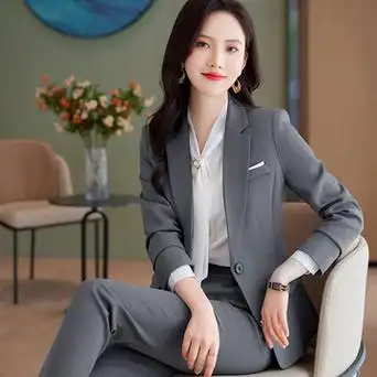 长袖大学生面试职业装时尚西服西装气质外套正装女套装正装工作服