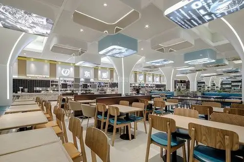 d4员工餐厅用餐区座位布置效果图